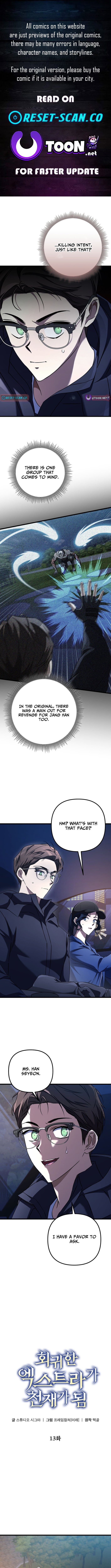 The Regressed Extra Becomes a Genius – Chapter 13 – Page 1