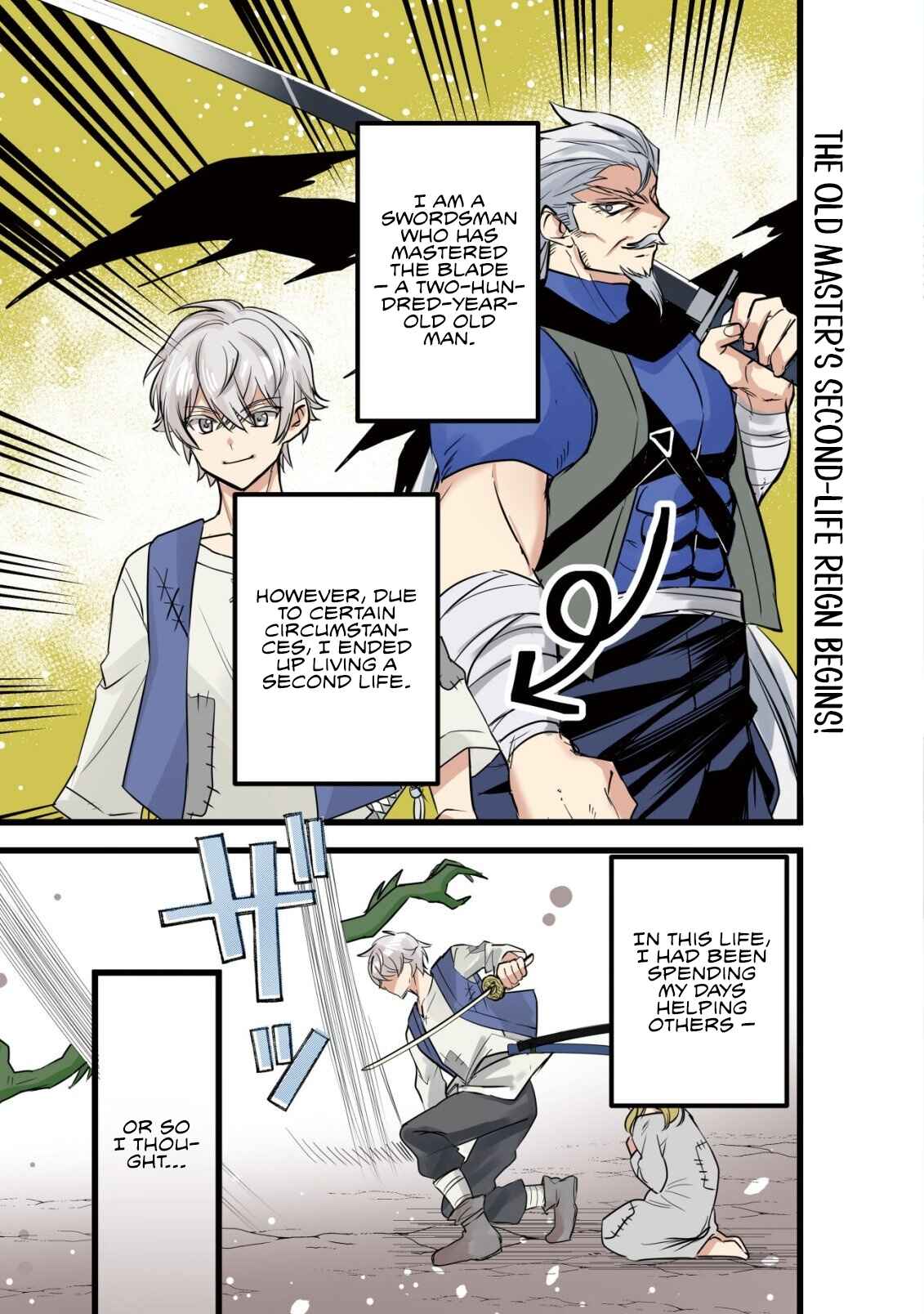 Rouren no Jikuu Kenshi, Wakagaeru: Nidome no Jinsei, Yowaki wo Sukuu Tame Jii wa Wakai Karada de Musou Suru – Chapter 1 – Page 2